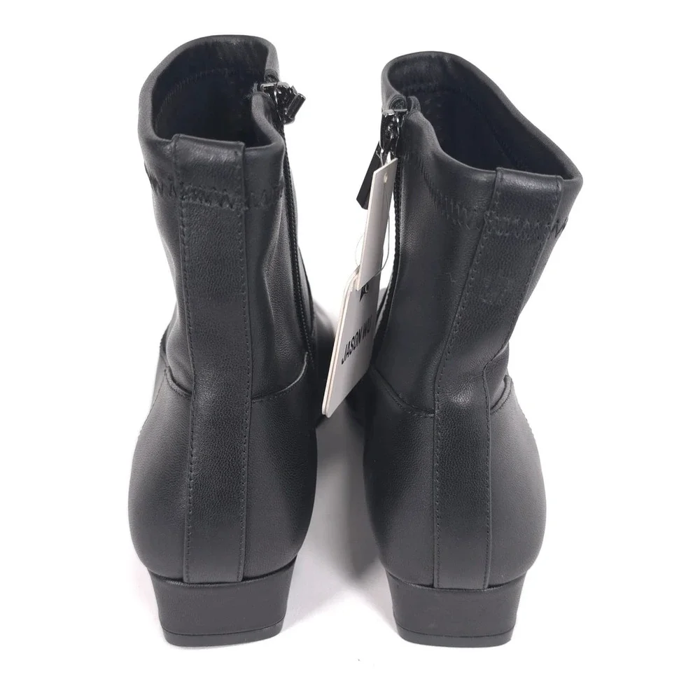 JASON‎ WU New GENUINE LEATHER Ankle Zip Booties Women's 7.5 Kolin Boots Pointed